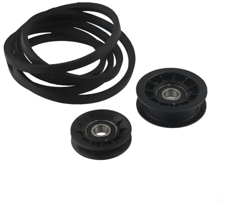 GX20006 GX20286 GX20287 Kit cinghia di trasmissione puleggia folle di ricambio per trattore da prato L100 L110 L120 L130 L107 L111 LA110 LA120 1760097 AM103019 Compatibile 89 pollici 120 Larghezza 2
