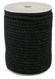 CABODYALS 17.3 m 5mm di Cordoncino Intrecciato Nero, Raso di Seta, Nylon, Treccia Solida, Spago Decorativo per Laurea, Cordoncino D'Onore, Rotolo Sfuso per Cucito, Artigianato, Costumi, Borse di Natal