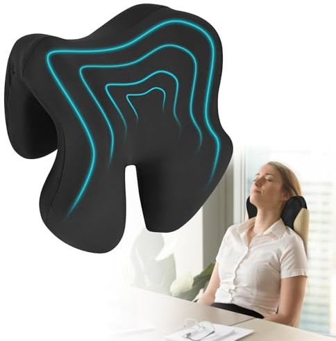 XCRPRT Supporto cervicale in memoria, cuscino da viaggio, cuscino cervicale, cuscino in memory foam, supporto ergonomico ortopedico, cuscino rimovibile e lavabile per sedia da ufficio, poggiatesta