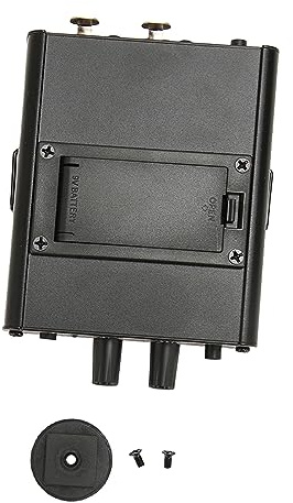 Denash Professioneller Hochleistungsverstärker für Kompaktmonitor für Live -Überwachung, LED -Indikator, Trommelausgang für Stereo Kopfhörerverstärker, 9 V Batterie, Aluminiumlegierung Material