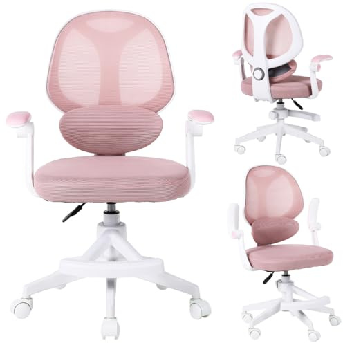 WERKSTAR Drehstuhl Schreibtischstuhl für Mädchen Kind Rosa Kinderstuhl 360° Kinderzimmer