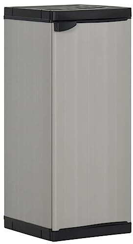 WEMYUFURN PVC Gartenschrank mit PP, robuster Garten-Lagerschrank für Terrasse und Garten, platzsparender Werkzeugschrank mit viel Stauraum, langlebig und pflegeleicht.