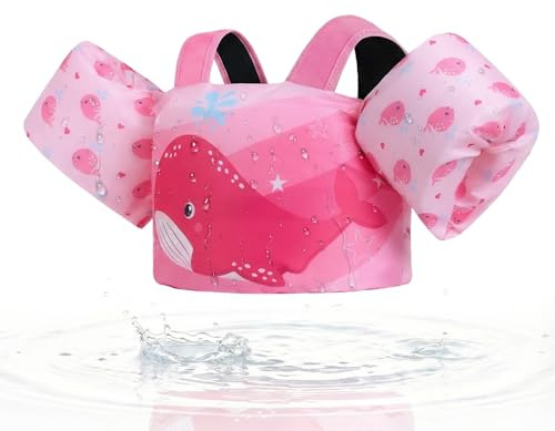Gogokids simvinge simväst för spädbarn – bekvämt simhjälpmedel med armband för barn från 1–6 år, 11–30 kg, simträningsjacka med säkerhetsspänne och ärmar