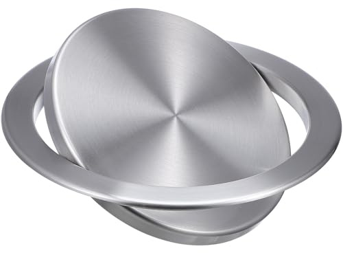 Generico Copri da Inox Bidoni 403 in Acciaio Esterno e Spazzatura Coperchio Incasso Design Nascosto, Salvaspazio per Cucina Bagno