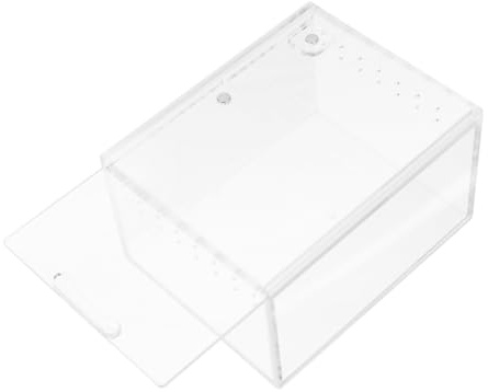 Beavorty Terrario Acrílico Transparente Fácil de Limpiar y Prevenir Fugas para Reptiles Ventilación Adecuado para Cría Confiable de Mascotas Exóticas