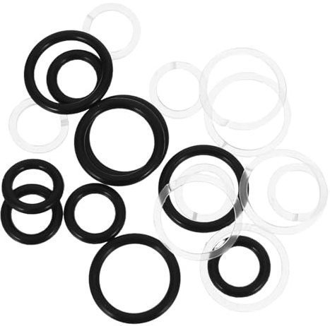 SOLUSTRE 24 Stück Reparaturset Hydraulikheber Dichtungssatz aus Verschleißfestem Gummi Hochdruckbeständige Ölablassschrauben Dichtungen für 3 Tonnen Wagenheber