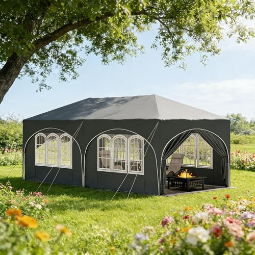 Carport tältgarage 4 x 6 m – garagetält vintersäkert med rullportar, vattentät och UV-beständig – stabil stålram för bil, SUV och husvagnar – perfekt för gård, terrass, handel och marknadsstånd