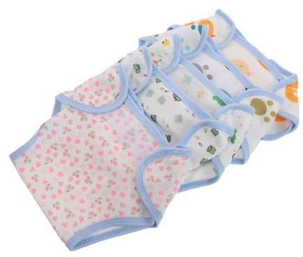 WATIIFUFU Waschbare Neugeborenenwindeln mit Auslaufsicherem Schutz 5 Stück pack aus Weicher Baumwolle und Benutzerfreundlichem Design für Babys und Kleinkinder zum Toilettentraining