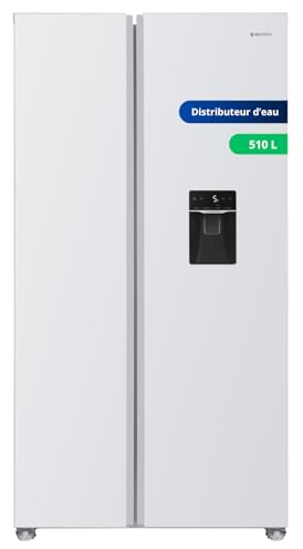 GEDTECH Réfrigerateur américain GSBS510WH 510L (324L + 181L) - No Frost - Blanc