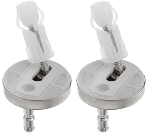 Beavorty Kit di Fissaggio per Sedile Wc in Acciaio Inox 45mm, Cerniere per Coperchio Water Viti Espansibili, Accessori per Sostituzione Sedili Wc Standard, Montaggio Semplice e Resistente