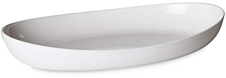 Omada Design Plato para servir u hornear en plástico irrompible de dos tonos, Made in Italy, 28 x 17 x 5 cm, apto para lavavajillas, ideal para platos fríos o calientes, línea Trendy