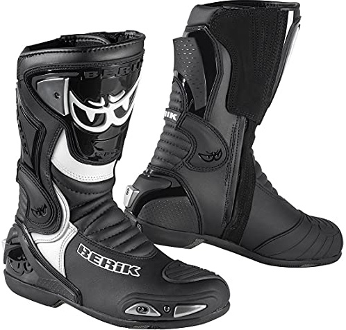 Berik Losail Stivali da moto, nero/bianco, 41