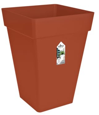 Elho Loft Urban Eckig Hoch 37 - Blumentopf - Brique - Draußen - Ø 36.5 x H 51.3 cm