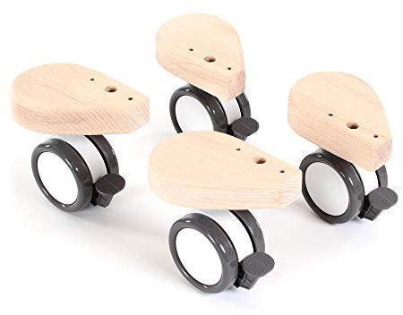 babybay Rollensatz Spezial mit Stoßschutz passend für alle Modelle, natur unbehandelt