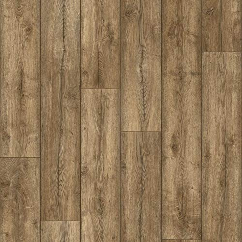 Antique Oak Anti Slip Wood Effect Vinyl Flooring Lino (2m x 2m)