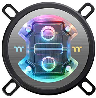 Thermaltake Pacific W7 Plus 16,8 milioni di software a colori RBG abilitato (TT RGB Plus/Alexa/Razer Chroma) AMD/Intel (LGA 1200) Built-in Temp Sensor CPU Water Block CL-W279-CU00SW-A