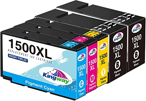 KINGWAY 1500XL Druckerpatronen für Canon PGI-1500XL 1500 XL Multipack Kompatible für Canon Maxify MB2750 MB2150 MB2050 MB2350 MB2300 MB2755 MB2000 MB2155 Patronen (5 Pack)