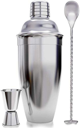 Shake Cocktail Kit, Home Cocktail Bartending Set, Acciaio Inossidabile Drink Mixer Accessories, Martini Kit Include Double Jigger Bar Spoon Cocktail Shake