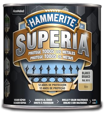 Hammerite Superia Wasserschutzlack, matt, 2,5 l, Weiß