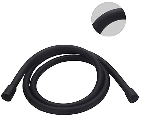 Tappeti Design Duschschlauch PVC Duschschlauch New Hochwertige Schwarze Matte Farbe Explosionsgeschützt und Anti-Verschränkung-1,5 m