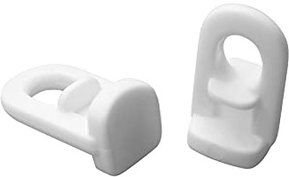 ZSTARR Plastic Curtain Rail Bracket Pulley 12 mm/0.47 inch 10 Pieces White