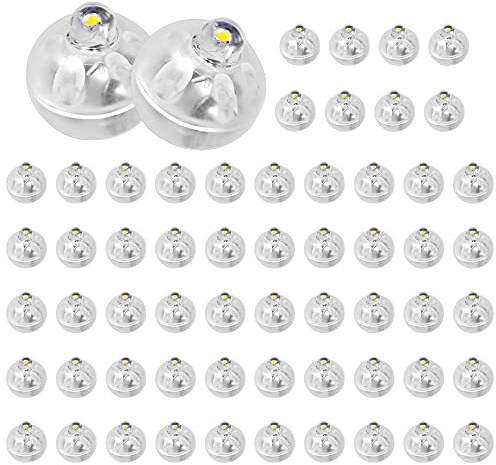 Yizhet LED Ballonlichter Bunt – 60 Mini LED Lichter für Papier Laternen, Hochzeit, Halloween, Weihnachten, Party, Geburtstag (Bunt)