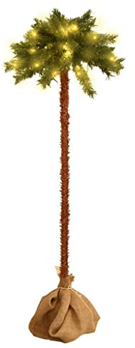 vidaXL Konstpalm med LEDs 120 cm