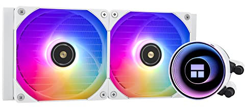 Thermalright Frozen Notte 240 White ARGB V2 Water Cooling CPU Cooler, 240 Specification CPU Liquid Cooler,Double PWM Fans, S-FDB Bearings, Suitable for AMD:AM4/AM5, Intel LGA 1851/1700/115X/1200/2011