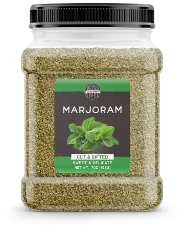 Birch & Meadow 7 oz of Marjoram Cut & Sifted, Warm Aromatic Spice Herb