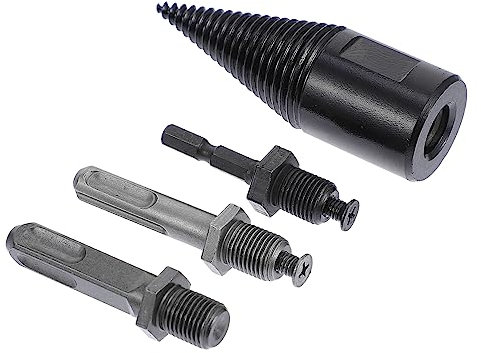 FUNOMOCYA 4pcs Firewood Drill Bit Wood Splitter Drill Bit Kit for Efficient Logging