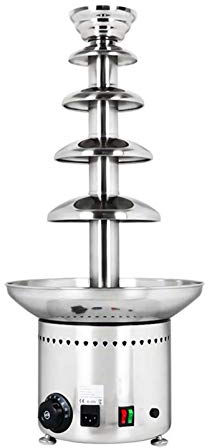 Fontaine à Chocolat, Machine à Fontaine à Chocolat à 5 Niveaux pour Fontaine à Fondue au Chocolat chauffée en Acier Inoxydable Commerciale, pour Mariages, fêtes, Restaurants, Machi
