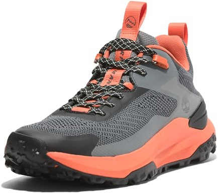 Timberland Zapatillas bajas con cordones para hombre, acceso al movimiento, gris medio/naranja, 13