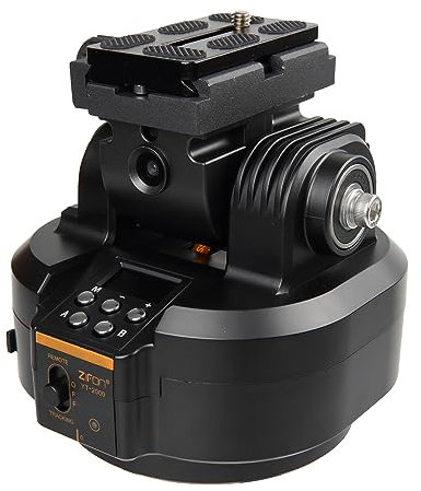 Irfora YT2000 Motorized Pan Tilt Head Electric PTZ Ball Head Object Tracking Holder Panoramic Tripod Head 4.4ibs Load Capacity 360°Rotatable with Remote Control Phone Clip 1/4in Screw for Vlog Live