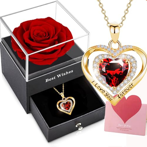 Willuck Eternal Rose Gifts for Mothers Day,Mum Gifts,Preserved Real Rose, Handmade Forever Red Flower Gifts for Her Woman Wife Girlfriend on Birthday, Anniversary, Valentine's Day,Christmas