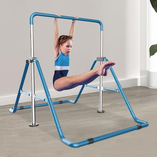 Wiyuer Turngeräte Für Kinder Höhenverstellbare Turnstangen Turnreck Stufenbarren Reckstange Gymnastik Turnreck Indoor Blau