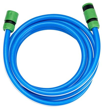 Dcizlont Short Garden Hose Set, with 2 Hose Connectors, 3m Outdoor Tap Extension Hose Kit, for Garden Watering and Hose Extender, 1/2” ID, Blue