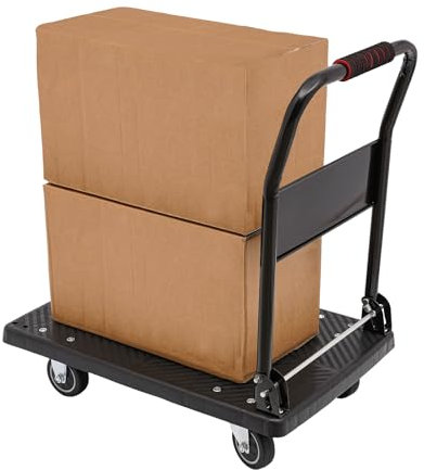 Carro de plataforma/carro de transporte/plataforma plegable / ayuda de transporte con ruedas giratorias / 150 kg de capacidad de carga / carrito con ruedas silenciosas