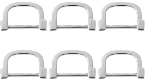 QUARKZMAN D-Ringe Schraubverschluss Schäkel, Zinklegierung Hufeisen U-Form D-Ring Schnallen für DIY Lederhandwerk Schlüsselanhänger
