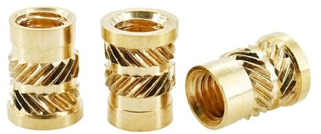 M2-M8 Inserti filettati termici Flangia a pressione Dadi in ottone Dadi con inserti in rame riscaldanti zigrinati hot melt for la stampa 3D(100PCS,M8x12.7x9.6x10.2)