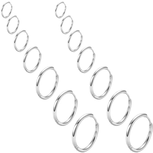 COYUN Aretes de Aro Acero Inoxidable para Mujer y Hombre