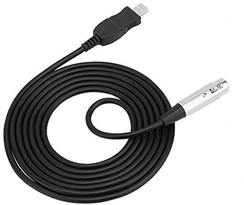 FILFEEL Plug-and-Play-USB-Mikrofonkabel, Professionelles Audiokabel, Kompatibel mit /PS3/WIIXBOX, 110,2 Zoll