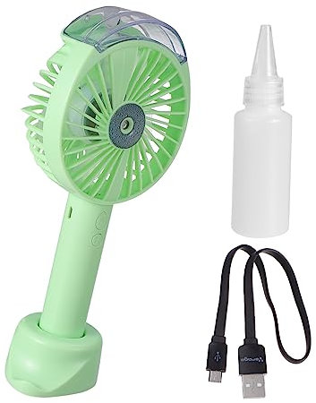 Zerodeko Handheld Misting Fan Independent Controls 3-gear Mini Fan Rechargeable Portable Air Cooler for Summer Compact