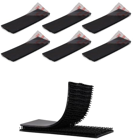 3M Dual Lock Nastro Adesivo a Forma di Fungo Nero 2.54 cm x 7.62 cm 6 Pcs | con Chiusura a Strappo, Resistente, con Chiusura Richiudibile, per Porta Pass ez da Interno