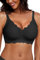 HORISUN Bra for Women, Non Wired Seamless Wireless Push Up Bras Comfortable Support Lift Full Coverage Bralettes Everyday Plus Size Bras Black XXL