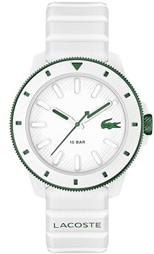 Lacoste Reloj con Movimiento de Cuarzo de Tres Manecillas para Hombre Colección LACOSTE.12.12 Scuba con Correa de Silicona – Disponible en Negro, Azul, Verde, Blanco y Naranja