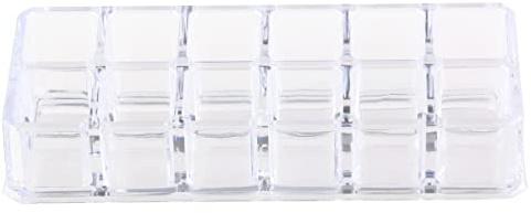 SHERCHPRY Expositor de Cosméticos Transparente para Maquillaje Organizador de Pintalabios de Acrílico Ranuras Expositor de Pintalabios para Baño Tocador