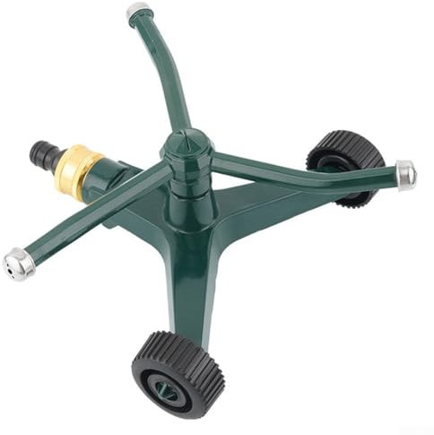 Aspersor de césped de metal resistente, aspersor automático de jardín, cobertura de área pequeña y mediana de 360 grados, para riego de césped, patio, jardín