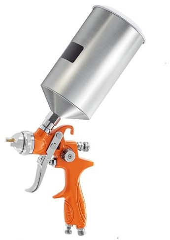 ATUMY Mini Pistola Spruzzo Pistola a spruzzo ad Aria compressa Professionale, regolatore dell'Aria con capacità di 1000 CC e manometro, Adatta per recinzioni di mobili Pistole per verniciatura