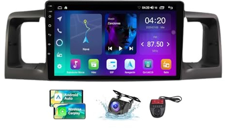 ZZPHKK 9 Inch 2 DIN Car Stereo Android 13 Radio Player for BYD F3 1 2005-2013 Built-in 4G WIFI CarPlay Android Auto GPS Navigation DSP FM RDS DAB+ Radio Bluetooth 5.0 + DVR/Camera(NF-1)