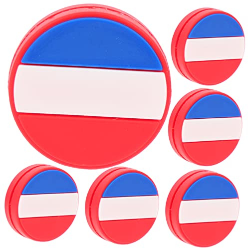 Luxshiny 6pezzi Ammortizzatori Vibrazione Per Strumento Tennis in Silicone Premium Smorzatore Bandiera Francese Assorbimento Urti Per Stabilità e Durata Prolungata